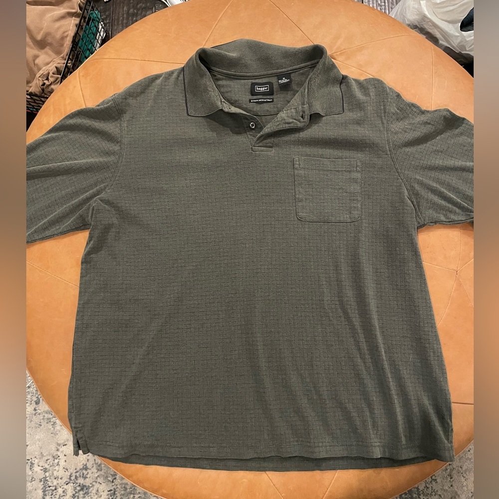 green/brown collared long sleeve